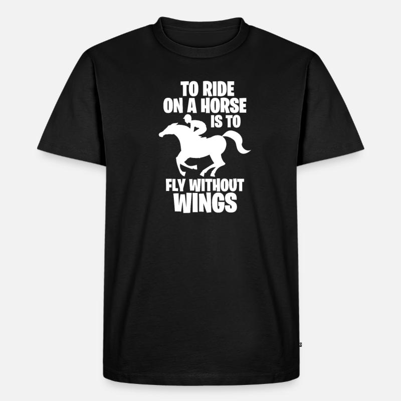 Reiterin - Männer Premium Bio T-Shirt - Schwarz
