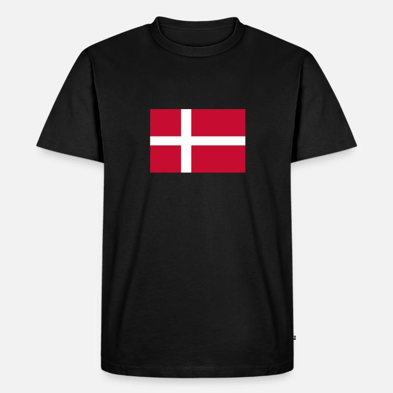 Dänemark - Männer Premium Bio T-Shirt - Schwarz
