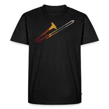 Trombone T-Shirt Trombone Player Gift Retro - T-shirt Premium bio Homme - noir - Devant - Nico (187cm)
