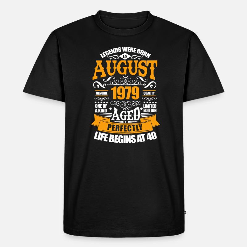 August 1979 - Männer Premium Bio T-Shirt - Schwarz