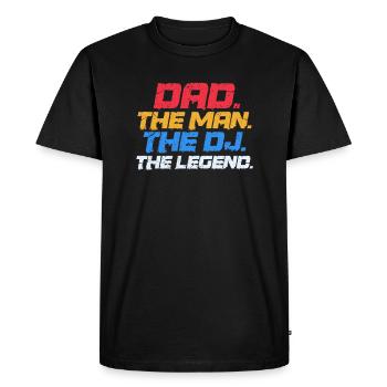 Dj père papa djing cadeau jockey disc jockey - T-shirt Premium bio Homme - noir - Devant - Nico (187cm)