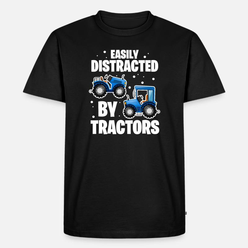 Traktor - Männer Premium Bio T-Shirt - Schwarz