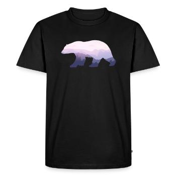 Bear bear bear mountains brown bear grizzly gift - Men's Premium Organic T-Shirt - black - Front - Nico (187cm)
