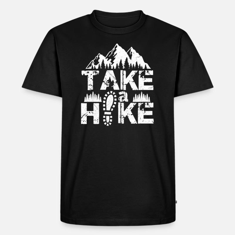 Wanderung - Männer Premium Bio T-Shirt - Schwarz