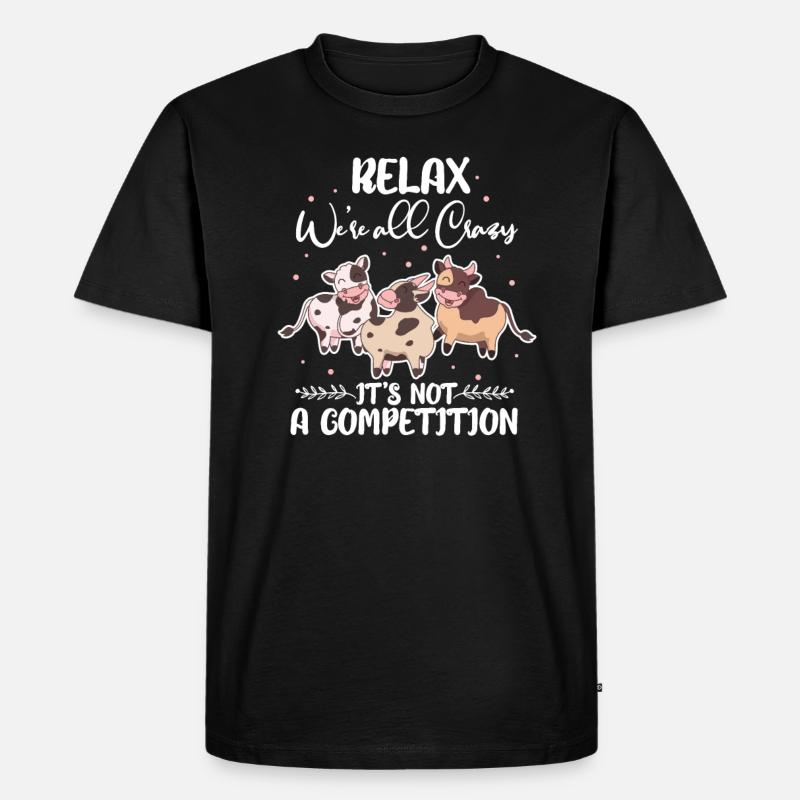 Kühe - Männer Premium Bio T-Shirt - Schwarz
