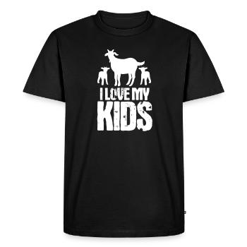 Chèvre chèvre chèvre chèvre cadeau paysan - T-shirt Premium bio Homme - noir - Devant - Nico (187cm)