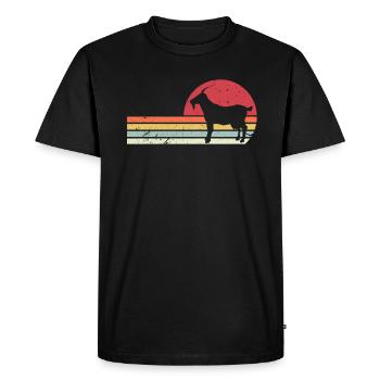 Goat goat goat goat retro gift - Men's Premium Organic T-Shirt - black - Front - Nico (187cm)