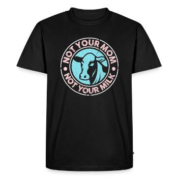 Lait Vegan Végétalien Animal Rights Animal Gift - T-shirt Premium bio Homme - noir - Devant - Nico (187cm)