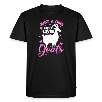 goat - Men's Premium Organic T-Shirt - black - Front - Nico (187cm)