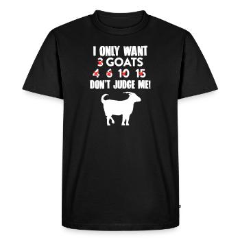 Chèvre chèvre chèvre chèvre cadeau paysan - T-shirt Premium bio Homme - noir - Devant - Nico (187cm)