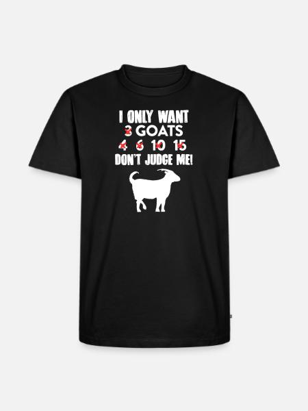 Ziege Ziegen Goat Ziegenbock Landwirt Geschenk - Herre Premium økologisk T-shirt - sort