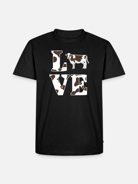 cow - Men's Premium Organic T-Shirt - black