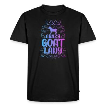 goat - Men's Premium Organic T-Shirt - black - Front - Nico (187cm)