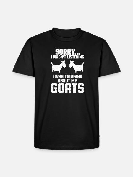 Ziege Ziegen Goat Ziegenbock Landwirt Geschenk - Herre Premium økologisk T-shirt - sort