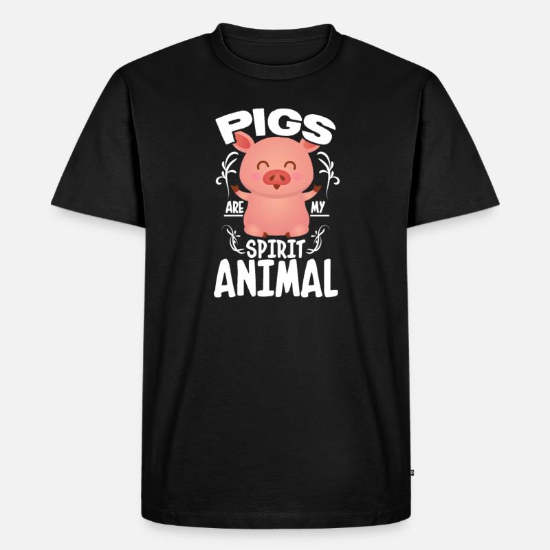 Schwein - Männer Premium Bio T-Shirt - Schwarz