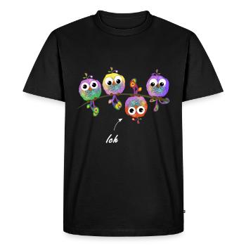 Rebel sparrows birds crazy self-confident different - Men's Premium Organic T-Shirt - black - Front - Nico (187cm)