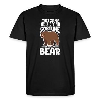 Bear Costume Bear Brown Bear Halloween Gift - Men's Premium Organic T-Shirt - black - Front - Nico (187cm)
