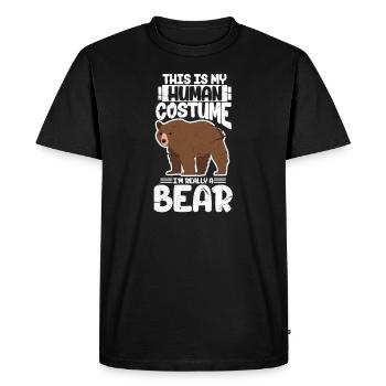 Costume d'ours - T-shirt Premium bio Homme - noir - Devant - Nico (187cm)