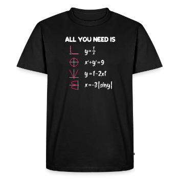 maths - Men's Premium Organic T-Shirt - black - Front - Nico (187cm)