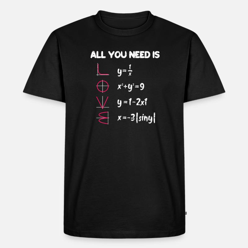 Mathe - Männer Premium Bio T-Shirt - Schwarz
