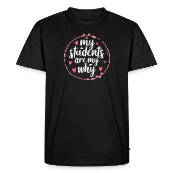 Enseignant - T-shirt Premium bio Homme - noir - Devant - Nico (187cm)