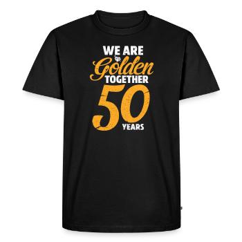 Anniversaire de mariage doré anniversaire de mariage - T-shirt Premium bio Homme - noir - Devant - Nico (187cm)