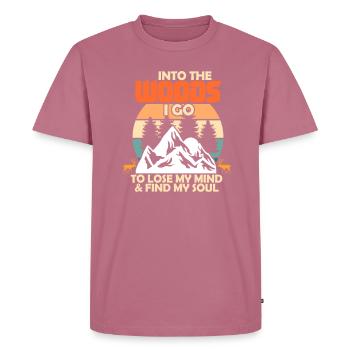Wald - Männer Premium Bio T-Shirt - Mauve - Vorne - Nico (187cm)