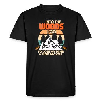 forêt - T-shirt Premium bio Homme - noir - Devant - Nico (187cm)
