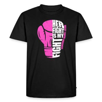 Cancer du sein Cancer du sein - T-shirt Premium bio Homme - noir - Devant - Nico (187cm)