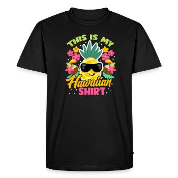 Hawaii pineapple - Men's Premium Organic T-Shirt - black - Front - Nico (187cm)