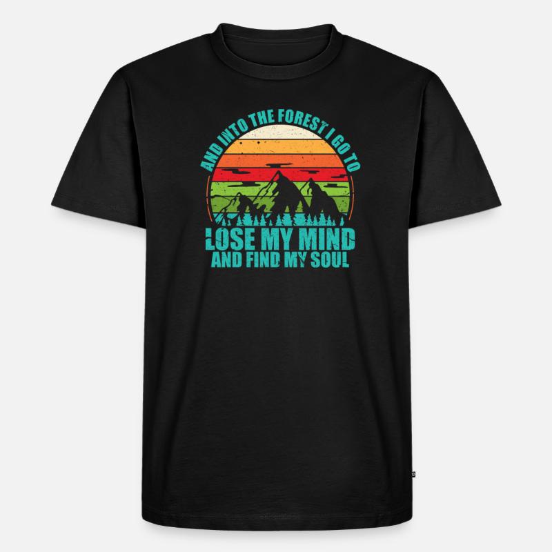 Wald - Männer Premium Bio T-Shirt - Schwarz