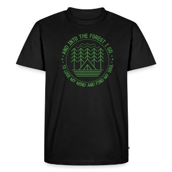 forêt - T-shirt Premium bio Homme - noir - Devant - Nico (187cm)