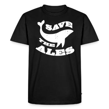Save the whales and the ale - Men's Premium Organic T-Shirt - black - Front - Nico (187cm)