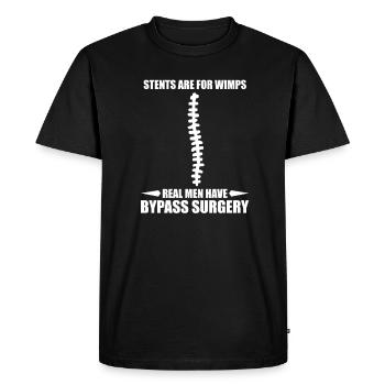Operation Bypass Surgery Physio OP Gift - Men's Premium Organic T-Shirt - black - Front - Nico (187cm)