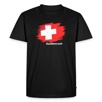 Suisse Suisse Suisse Cadeau - T-shirt Premium bio Homme - noir - Devant - Nico (187cm)