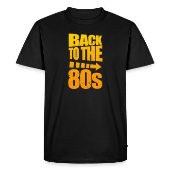 80 - T-shirt Premium bio Homme - noir - Devant - Nico (187cm)