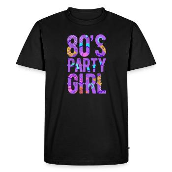 80 - T-shirt Premium bio Homme - noir - Devant - Nico (187cm)