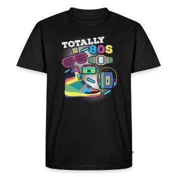 80 - T-shirt Premium bio Homme - noir - Devant - Nico (187cm)
