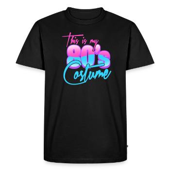 80 - T-shirt Premium bio Homme - noir - Devant - Nico (187cm)