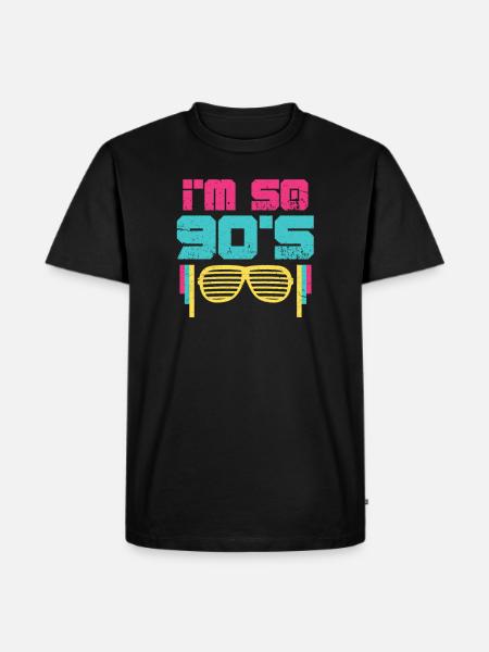 90s solbriller 90s fest retro gave - Herre Premium økologisk T-shirt - sort