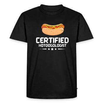 Hot Dog pains saucisses Mounf Ketchup cadeau - T-shirt Premium bio Homme - noir - Devant - Nico (187cm)