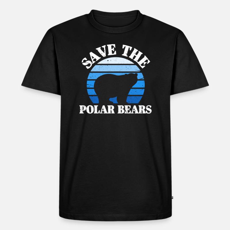 Eisbär - Männer Premium Bio T-Shirt - Schwarz