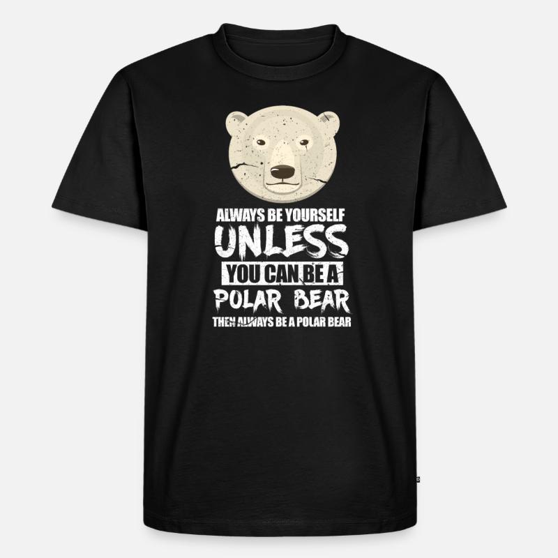 Eisbär - Männer Premium Bio T-Shirt - Schwarz