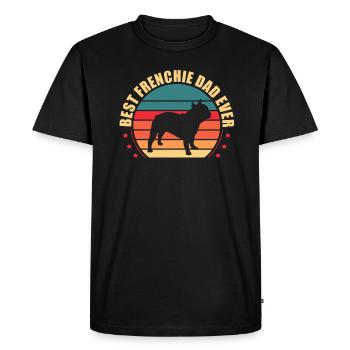 Bulldog français - T-shirt Premium bio Homme - noir - Devant - Nico (187cm)