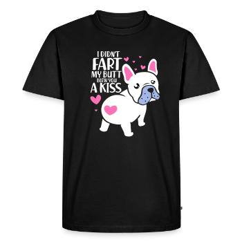 Bulldog français - T-shirt Premium bio Homme - noir - Devant - Nico (187cm)