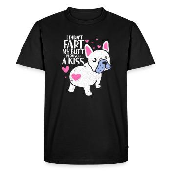 Cadeau chien chien bulldog français - T-shirt Premium bio Homme - noir - Devant - Nico (187cm)