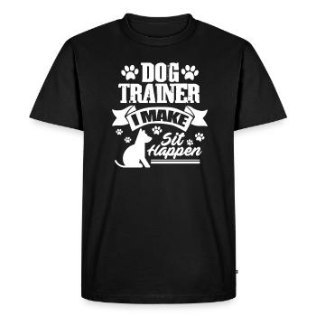 Dog School Dog Dog Trainer Dog Sport Gift - Men's Premium Organic T-Shirt - black - Front - Nico (187cm)