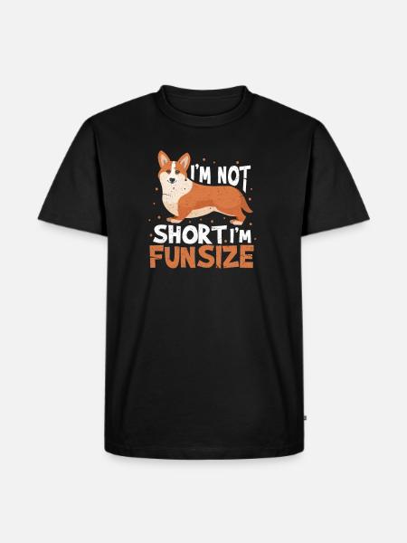 Corgi - Männer Premium Bio T-Shirt - Schwarz
