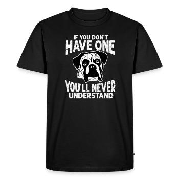 Boxeur allemand - T-shirt Premium bio Homme - noir - Devant - Nico (187cm)