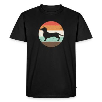 teckel - T-shirt Premium bio Homme - noir - Devant - Nico (187cm)